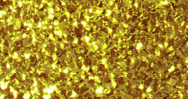 Золотые сердца 3D текстура. Новогодний фон
. - Фото, изображение
