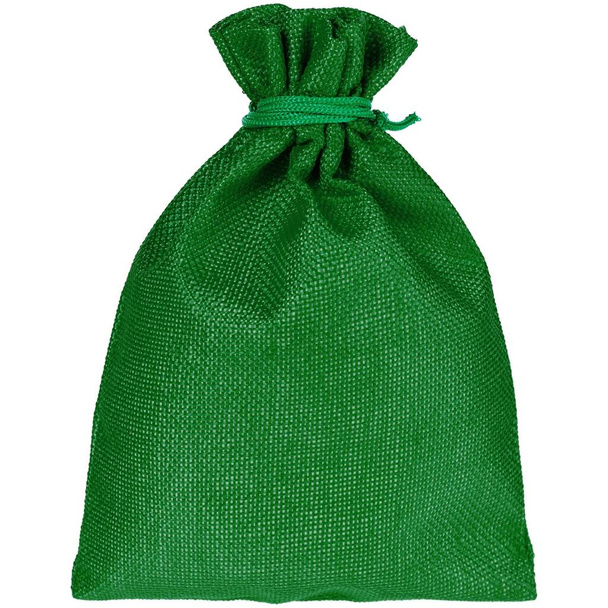 sac vert pour cadeaux isolés sur fond blanc - Photo, image