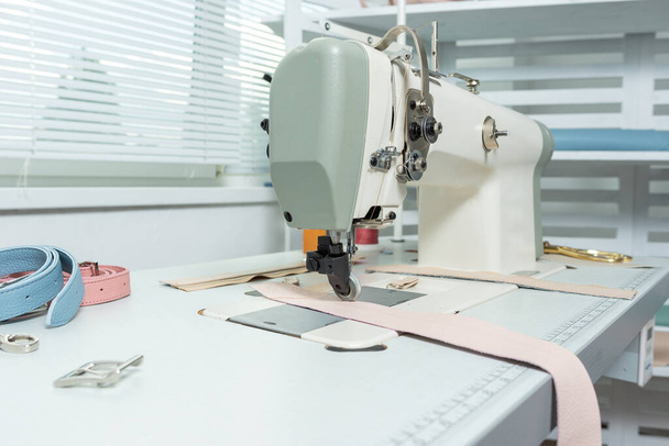 seamstress workplace and many items on the table - Photo, Image