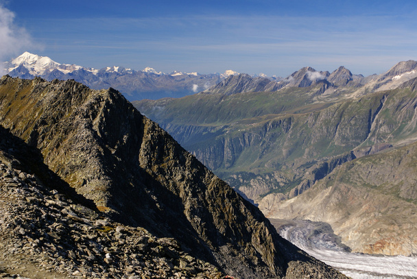 Aletch the longest glacier in Alps - Φωτογραφία, εικόνα