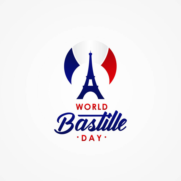Ilustración feliz del diseño del vector del día de la Bastilla para celebrar el momento
 - Vector, Imagen