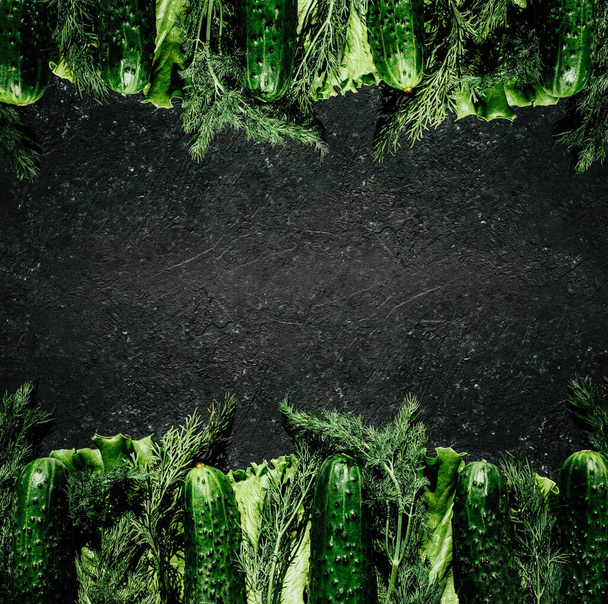 Fresh vegetables view from above. DIY vegan food, subsistence farming - Фото, изображение