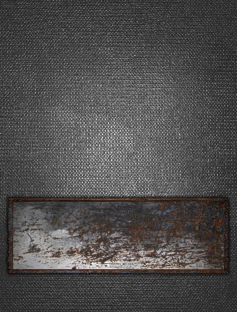 Grunge metal texture with a rusty sign. Design template - Foto, Imagen