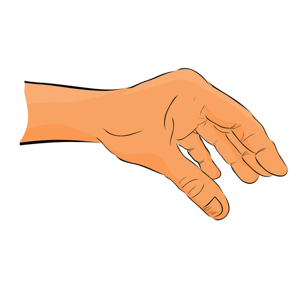 Hand Teken Schets 6 Gesture Hand Holding, Picking / Take of Ontvang iets voor uw element ontwerp - Vector, afbeelding