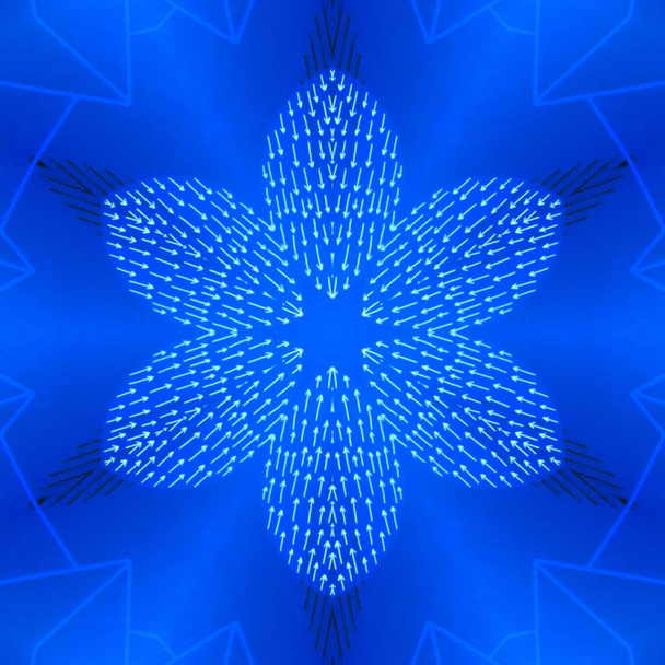 концепция сплочения коллектива и сообщества со многими белыми стрелами в качестве отмели, коллективно выковывая согласованное направление на королевском синем фоне
 - Фото, изображение