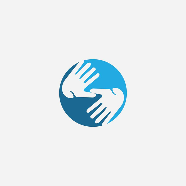 Ikona šablony loga a symbolů pro ruční péči - Vektor, obrázek