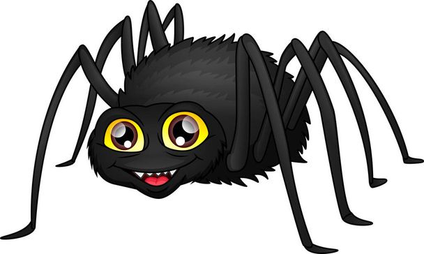 cute spider cartoon on a white background - Vector, Image