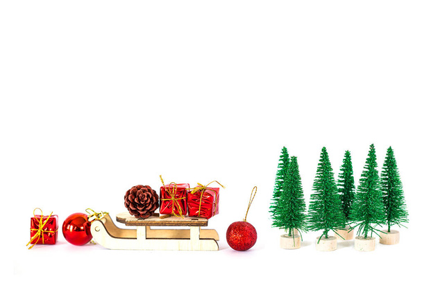 object Christmas decoration design isolated on white background. - Photo, Image