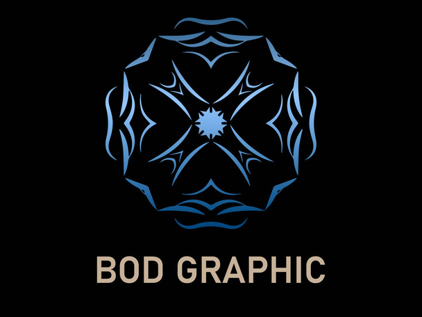 Adorno de logotipo azul de lujo para su marca de logotipo o patrón
 - Foto, imagen