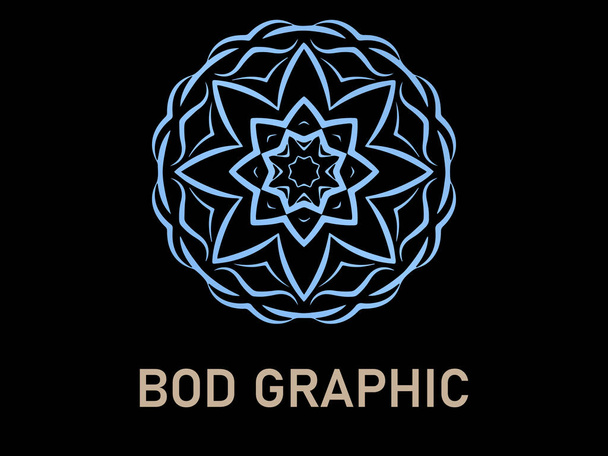 Логотип Украшение Роскошный синий для вашего логотипа бренда или шаблона
 - Фото, изображение