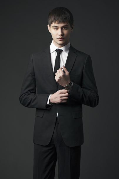 A fashionable portrait of young businessman. - Фото, изображение