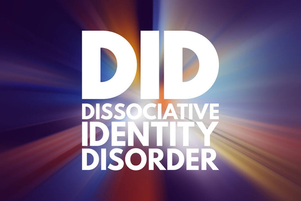 DID - Transtorno de Identidade Dissociativa sigla, fundo de conceito médico - Foto, Imagem