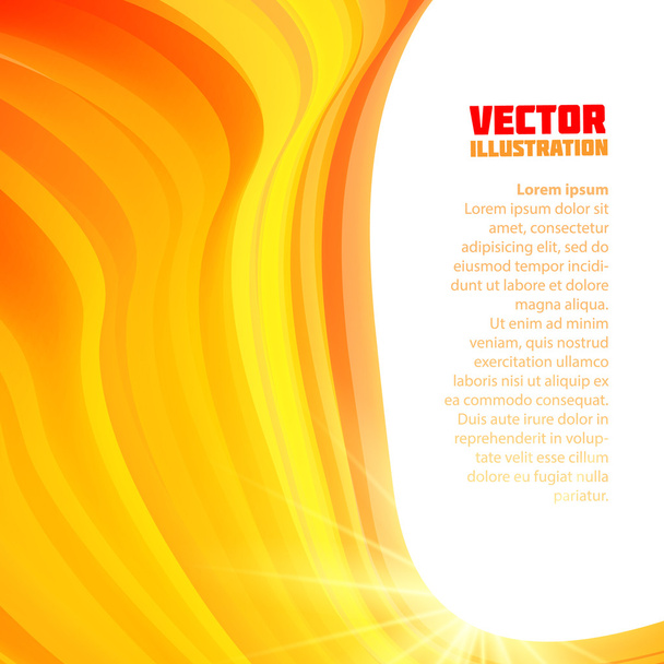Sun cave background. Lines Background. Vector illustration for your business presentations. Background with orange lines. Abstract colorful illustration. - Vetor, Imagem