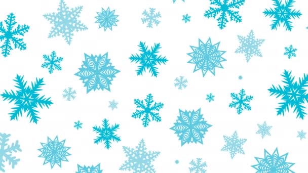 Christmas background, animation of snowflakes, rotation. - Footage, Video