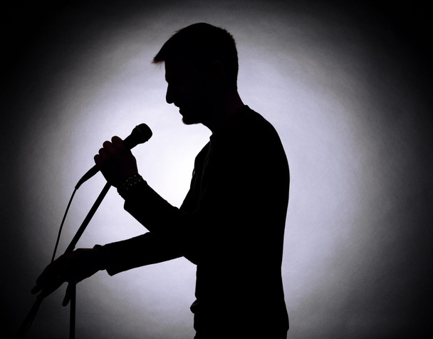 Musician silhouette - Foto, imagen