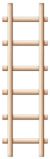 een houten ladder - Vector, afbeelding