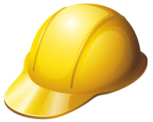 A yellow safety helmet - Вектор,изображение