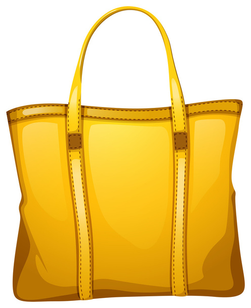 Желтая кожаная сумка
 - Вектор,изображение