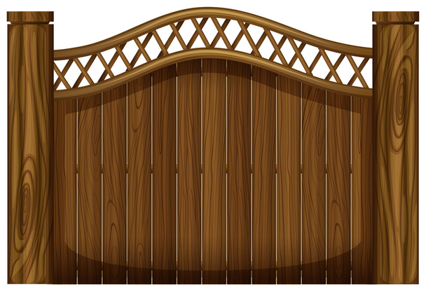Una puerta de madera alta
 - Vector, imagen