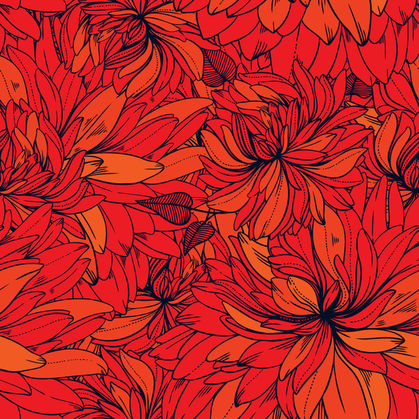 Seamless vector pattern from abstract flowers - Vektor, Bild