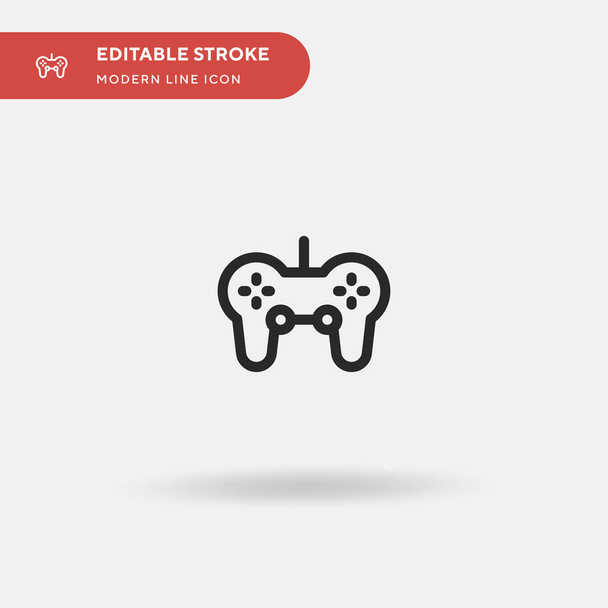 Joystick Simple vector icon. Illustration symbol design template for web mobile UI element. Perfect color modern pictogram on editable stroke. Joystick icons for your business project - Vector, Image