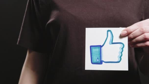 social media vote hand like unlike signs set of 2 - Кадры, видео