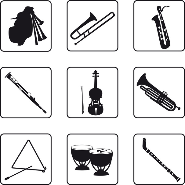 Instrumentos musicais
 - Vetor, Imagem