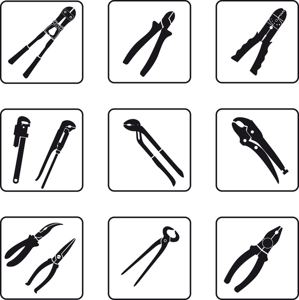 Pliers, pincers, croppers - Vector, Image