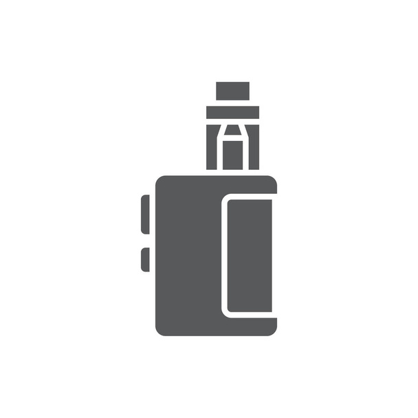 Vaporizer electric cigarette vector icon symbol isolated on white background - Vettoriali, immagini
