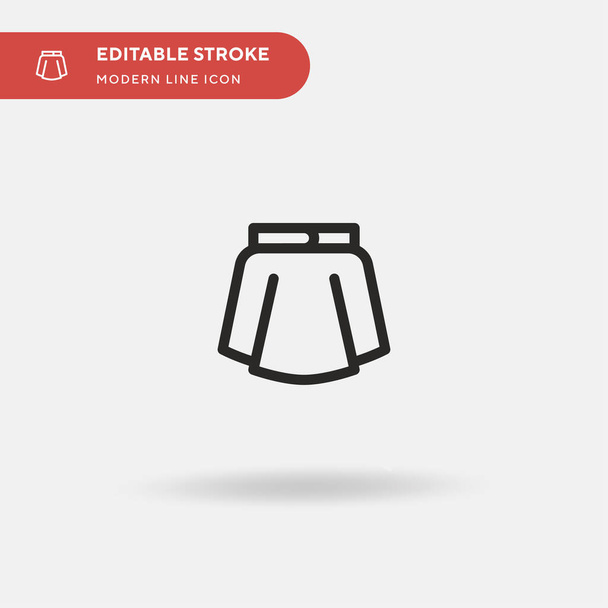 Skirt Simple vector icon. Illustration symbol design template for web mobile UI element. Perfect color modern pictogram on editable stroke. Skirt icons for your business project - Vector, Image