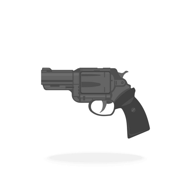 Simbolo del segno dell'illustrazione dell'icona vettoriale dell'arma da fuoco Revolver - Vettoriali, immagini