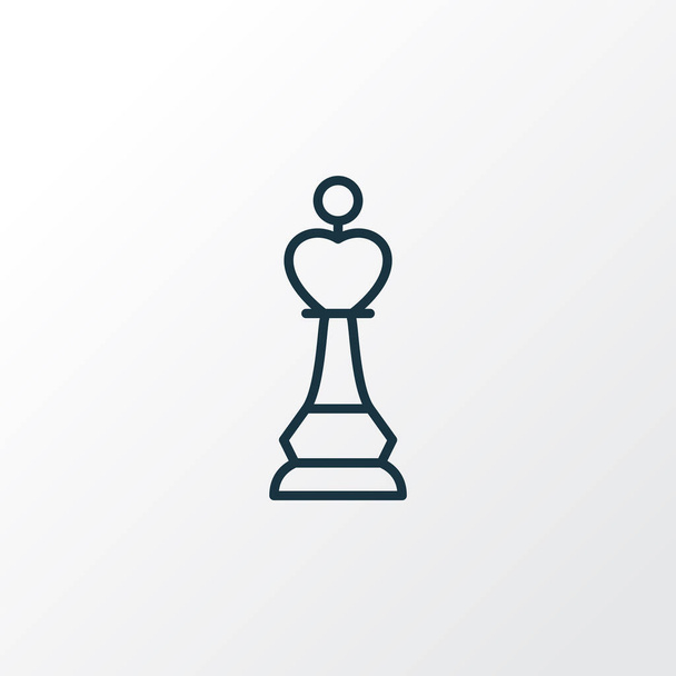 Symbol linii królowej szachów. Wysokiej jakości pojedynczy element szachowy w modnym stylu. - Wektor, obraz