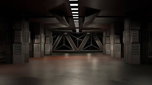 Space environment, ready for comp of your characters.3D rendering - Photo, Image
