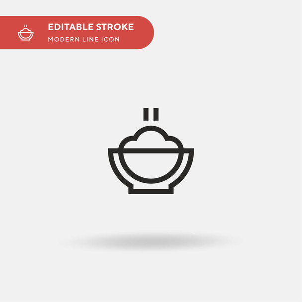 Mashed Potatoes Simple vector icon. Illustration symbol design template for web mobile UI element. Perfect color modern pictogram on editable stroke. Mashed Potatoes icons for your business project - Vector, Image