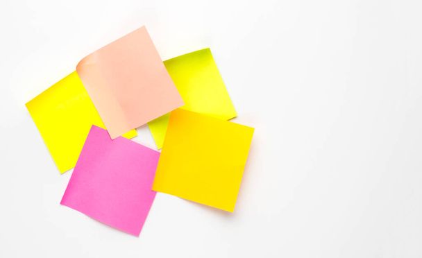 Set of colorful note stickers on white background. - Foto, immagini