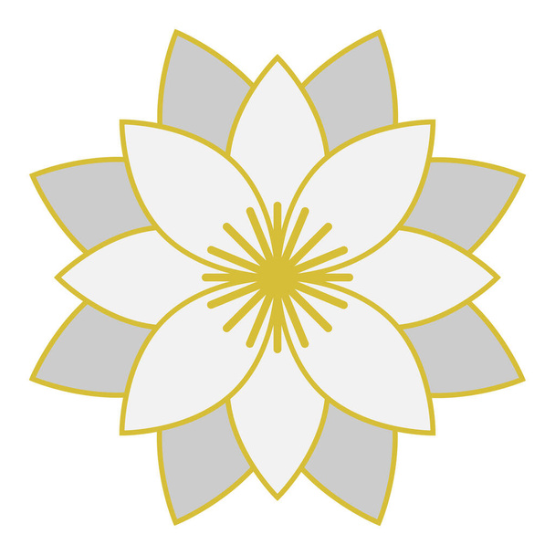 Witte lotus vector symbool - Vector, afbeelding