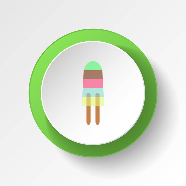 icona pulsante colorato mix gelato. Elemento di icona illustrazione gelato. Segni e simboli possono essere utilizzati per il web, logo, app mobile, UI, UX su sfondo bianco - Vettoriali, immagini