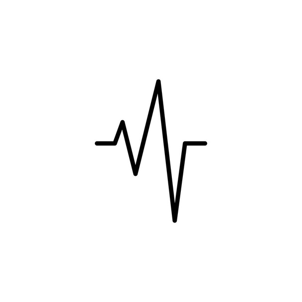 Kuvitus Vector graafinen sydämen sykekuvake. Sopii kardiogrammi, terve, diagnoosi jne. - Vektori, kuva