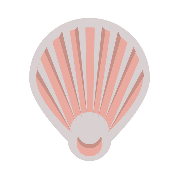 kagyló tengeri állat izolált ikon - Vektor, kép