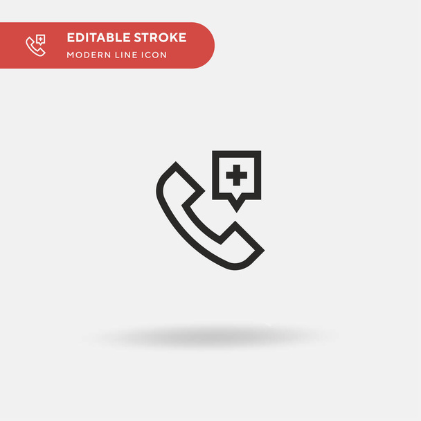 Emergency Call Simple vector icon. Illustration symbol design template for web mobile UI element. Perfect color modern pictogram on editable stroke. Emergency Call icons for your business project - Vector, Image
