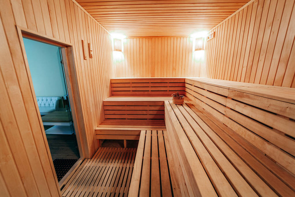 Interior View of Sauna Bath - 写真・画像