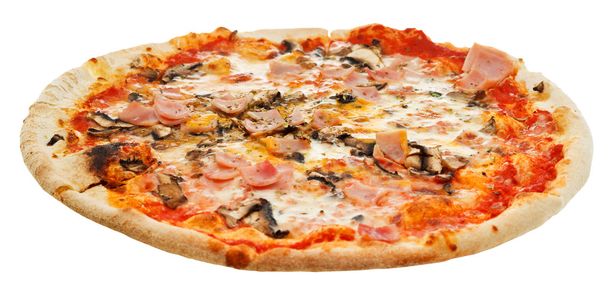 mantar ve prosciutto İtalyan pizza - Fotoğraf, Görsel