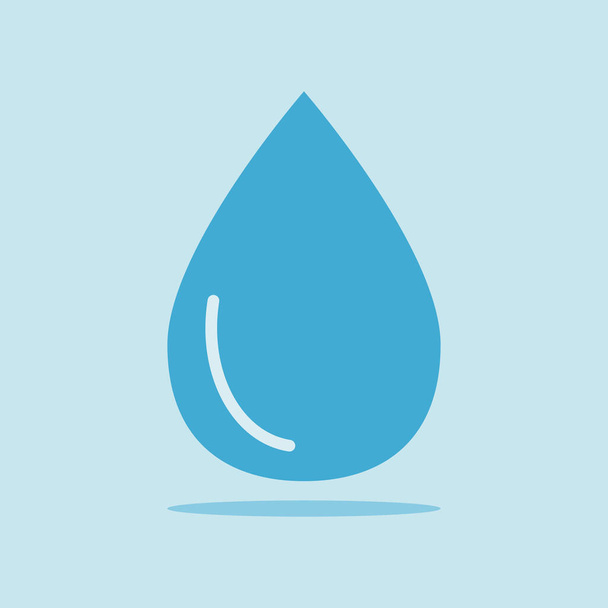 Waterdruppel icoon, watersymbool, regendruppel, fris, plat ontwerp, vector, illustratie. - Vector, afbeelding