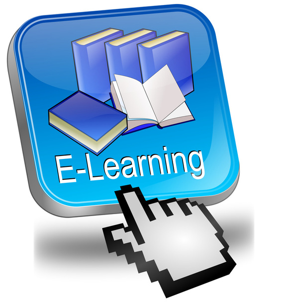 e-learning κουμπί με δρομέα - Φωτογραφία, εικόνα