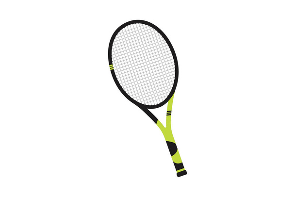 Rakieta tenisowa płaska ikona design - Wektor, obraz