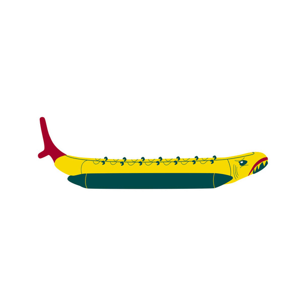 インフレータブルボートバナナ - ベクター画像
