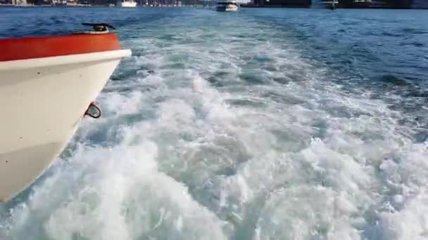 Tour of Bosphorus on yacht. View of suspension Second Bosphorus Bridge. - Footage, Video