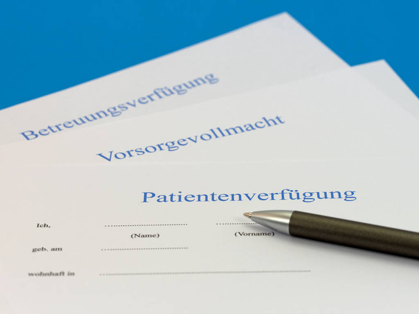 Προηγούμενες οδηγίες και άδεια προληπτικής περίθαλψης στη Γερμανία - Φωτογραφία, εικόνα