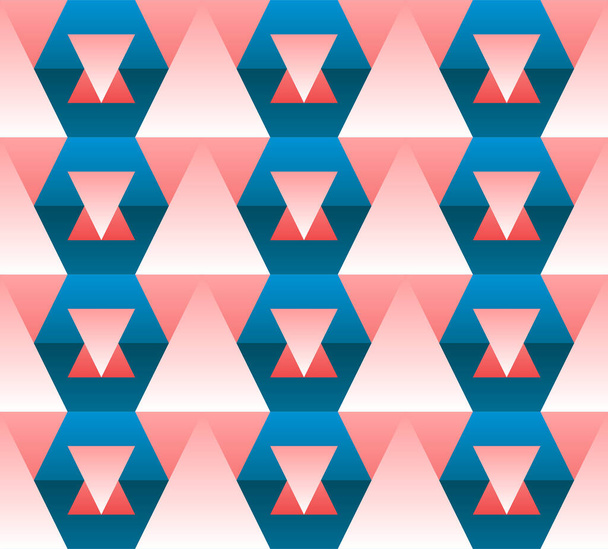Abstraktní bezešvé geometrický vzor diamantů a trojúhelníků - Vektor, obrázek
