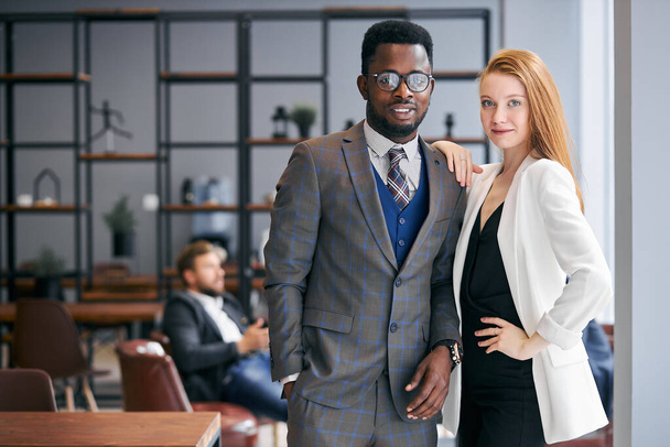 Portrait of african and american business colleagues - Zdjęcie, obraz